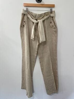 Elan Ramie Pants Tan Size L